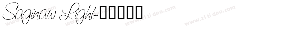 Saginaw Light字体转换